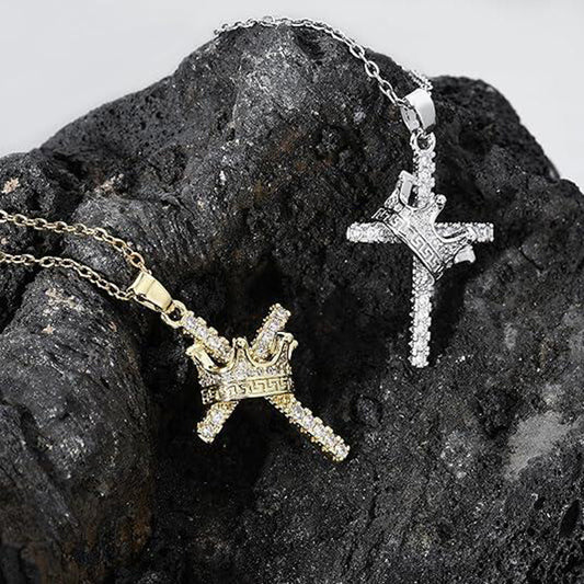 Niche Design New Cross Crown Necklace