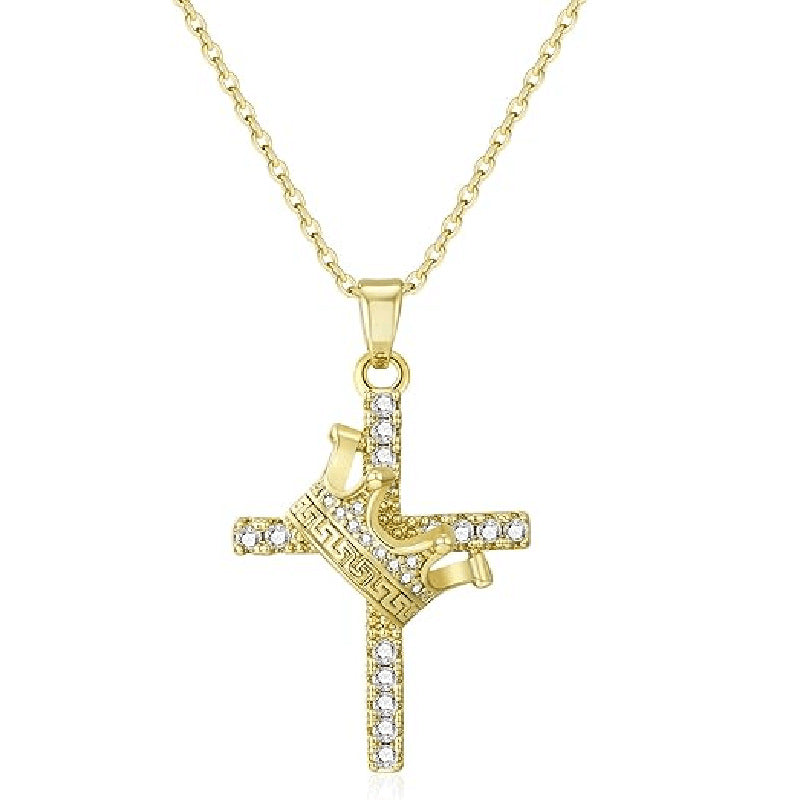 Niche Design New Cross Crown Necklace