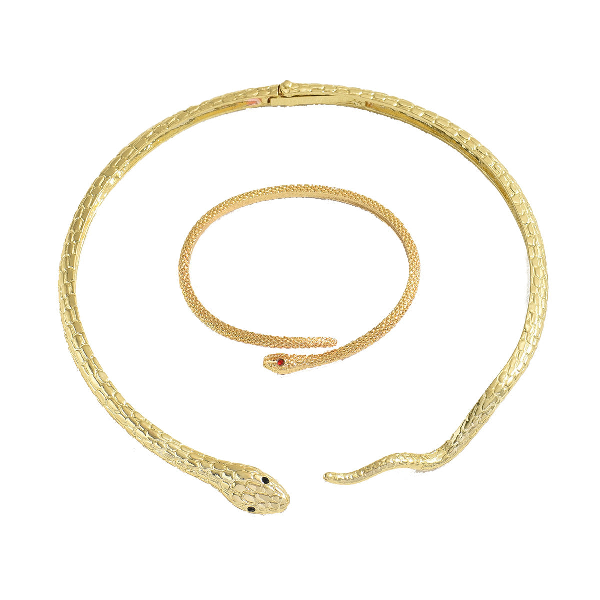 Simple Women's Necklace Bracelet Suit Personality Spirit Snake