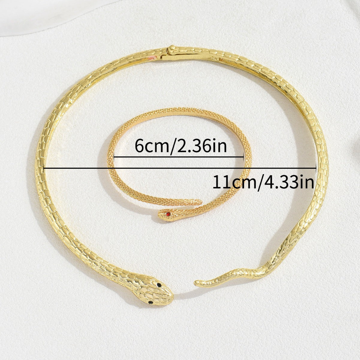 Simple Women's Necklace Bracelet Suit Personality Spirit Snake